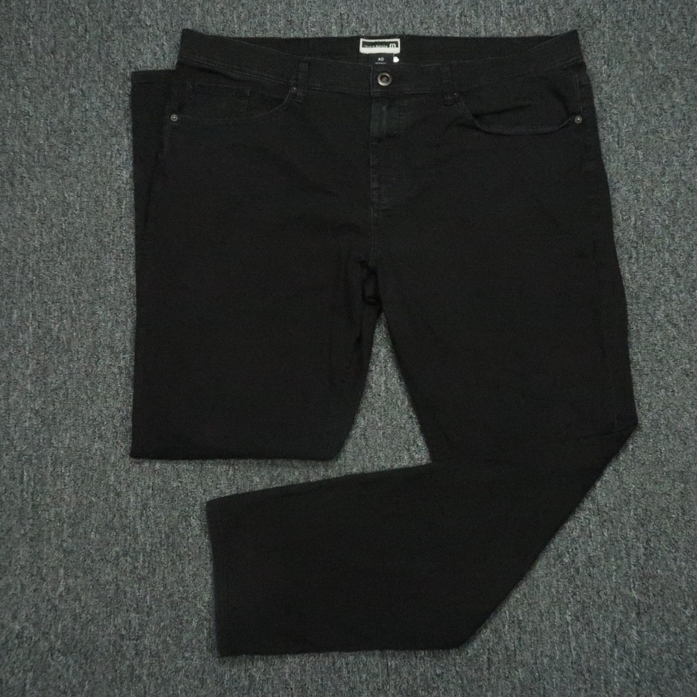 Travis Mathew Jeans Mens 40x33‎ Black 5 Pocket Straight Denim Legacy